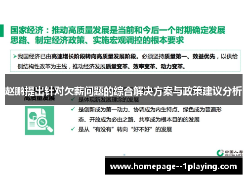 赵鹏提出针对欠薪问题的综合解决方案与政策建议分析